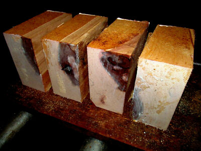 4 BEAUTIFUL RED RIVER BIRCH BOWL BLANKS LATHE TURNING LUMBER WOOD 6'' X 6'' X 3''