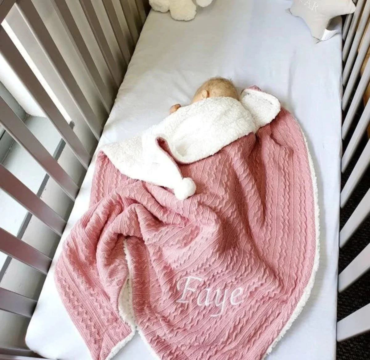 Dusky pink hotsell baby blanket