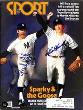 Goose Gossage & Sparky Lyle Yankees Signed Sport Magazine April 1978 BECKETT Goose Gossage & Sparky Lyle Yankees Signed Sport Magazine April 1978 BECKETT
