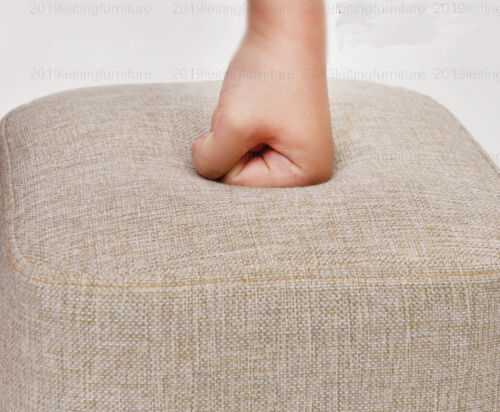 Small Wooden Footstool Footrest Pouffe Foot Stool Padded Ottoman Seat Bench - Picture 5 of 20