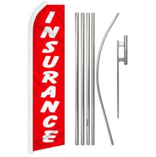 Insurance Swooper Flutter Feather Advertising Flag Kit Insurance Agent