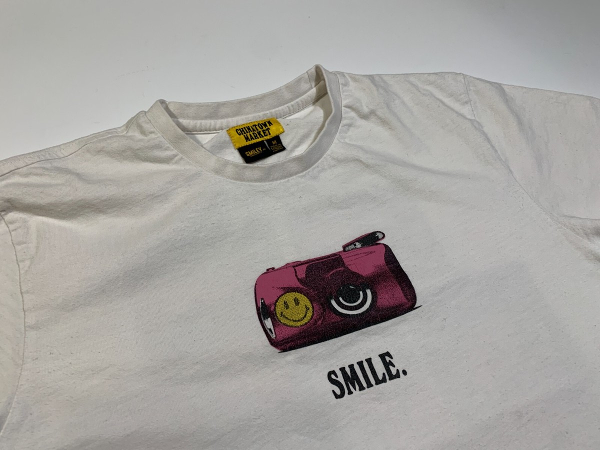 Chinatown Market X Smiley Camera T-shirt 35mm White Tee Size