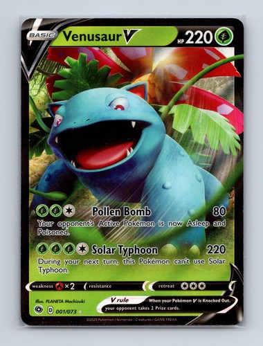 2020 Pokemon Venusaur V Champion's Path 01/73 Holo Ultra Rare NM
