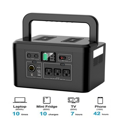 800W 740Wh Portable Power Station RV Solar Generator Laptop Battery Fast Charger