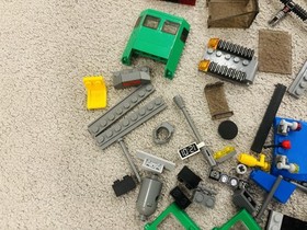 Lego 7897 & 7898 Mixed Parts & Pieces City Passenger Train Cargo Train Track