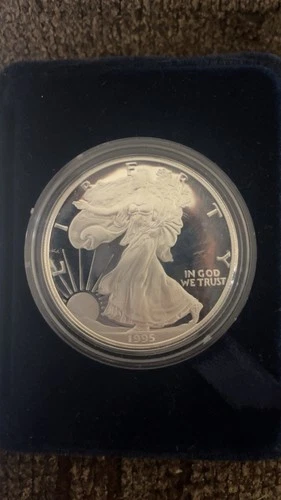 1995 Proof American Silver Eagle Dollar w/ Box US Mint