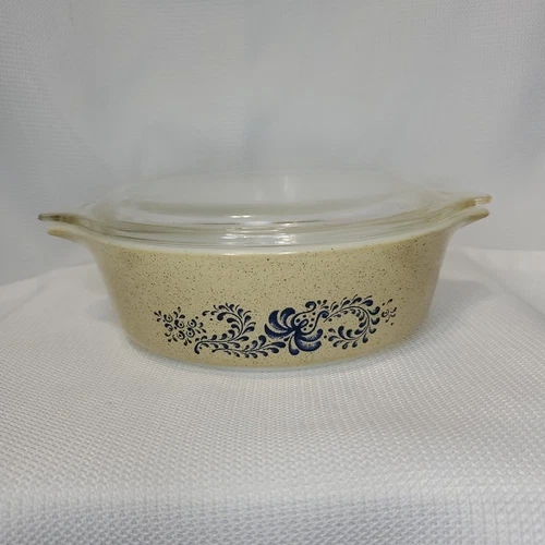 Vintage Pyrex Homestead 471-B 500ml Casserole Dish Bowl w/ Lid 470-C