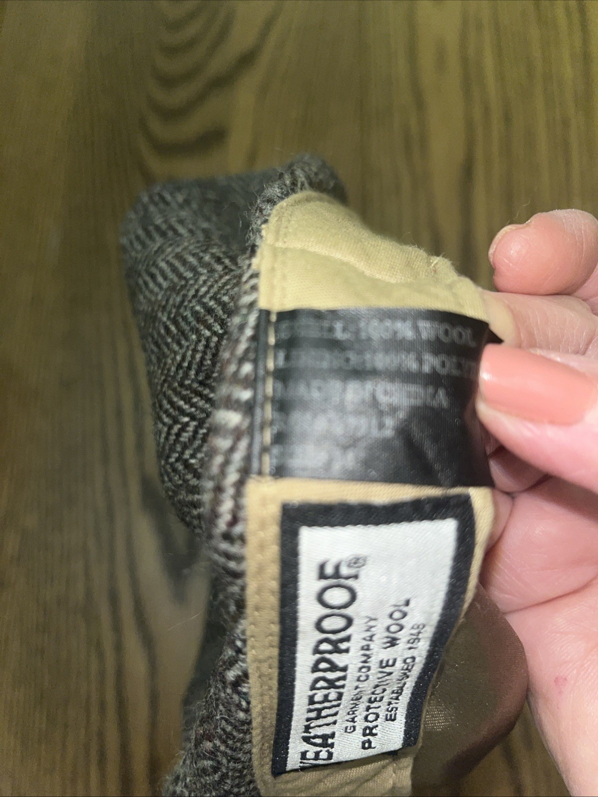 WEATHERPROOF Gray Herringbone Wool Flat Cap - Siz… - image 5