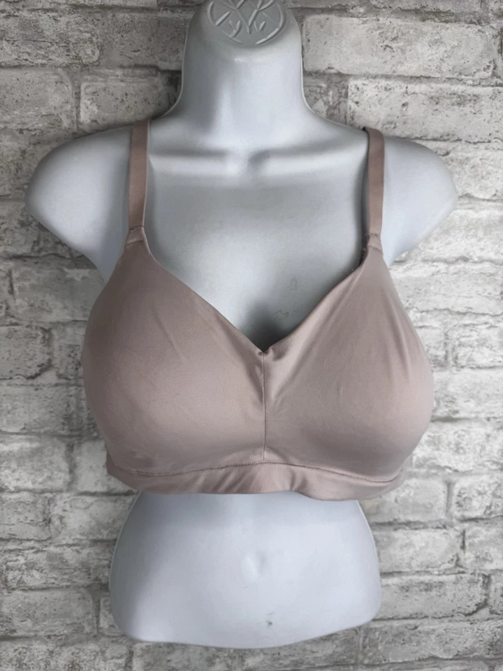 Sutiã SPANX vermelho tamanho quente 1X blush rosa acolchoado sem fio conforto bralette - Imagem 2 de 4