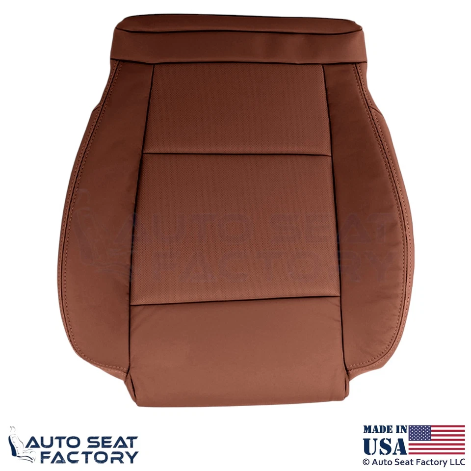2015-2019 Fits Cadillac ATS Leatherette Perf Front Passenger Side Covers Brown - Image 2 of 4
