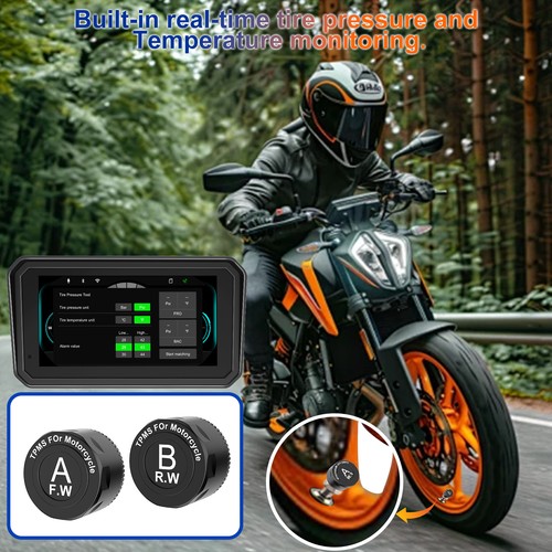 2026 New 6" Ultra-Bright Motorcycle Carplay with GPS Navigation System, TPMS, BT - Picture 6 of 9