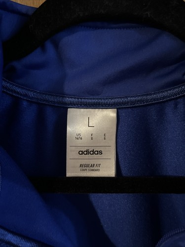 Adidas Jugend Trainingsjacke Größe Large 14/16 blau schwarz AP5572 - Bild 3 von 10