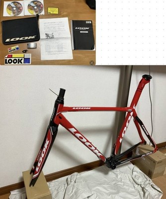 LOOK 595 Carbon Road Bike Freme Set Red Campagnolo BB S Size From