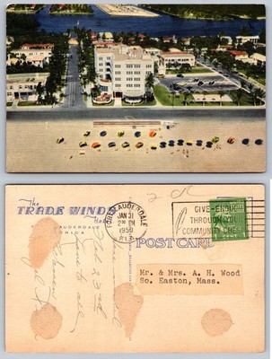 Fort Lauderdale Florida Beachfront Hotel Postcard