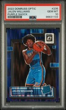 2022 PANINI DONRUSS OPTIC PURPLE SHOCK #235 JALEN WILLIAMS ROOKIE RC PSA 10