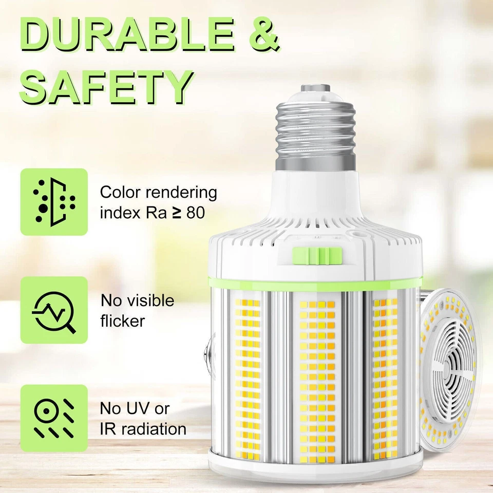 E39 Mogul Base 80W LED Corn Light Bulb Warehouse High Bay Lamp 4500K/5000K/5700K - Image 3 of 4