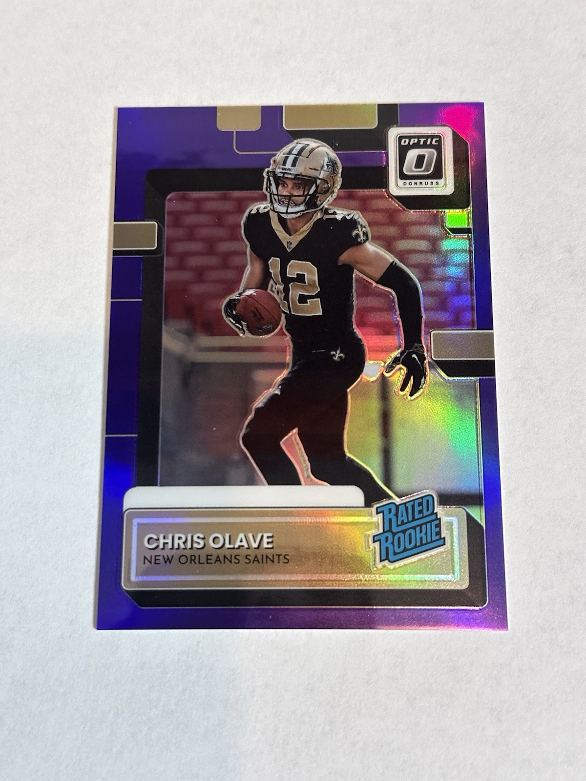 Chris Olave 2022 Donruss Football Purple Optic Preview /50 #P-309 Rated Rookie