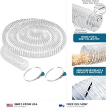 PVC Dust Collection Hose 3" x 10', Flexible Dust Collector Hose, Puncture Res...