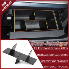 Passenger Glove Box Storage Organizer Insert Divider Plate Bezel For Bronco 21+