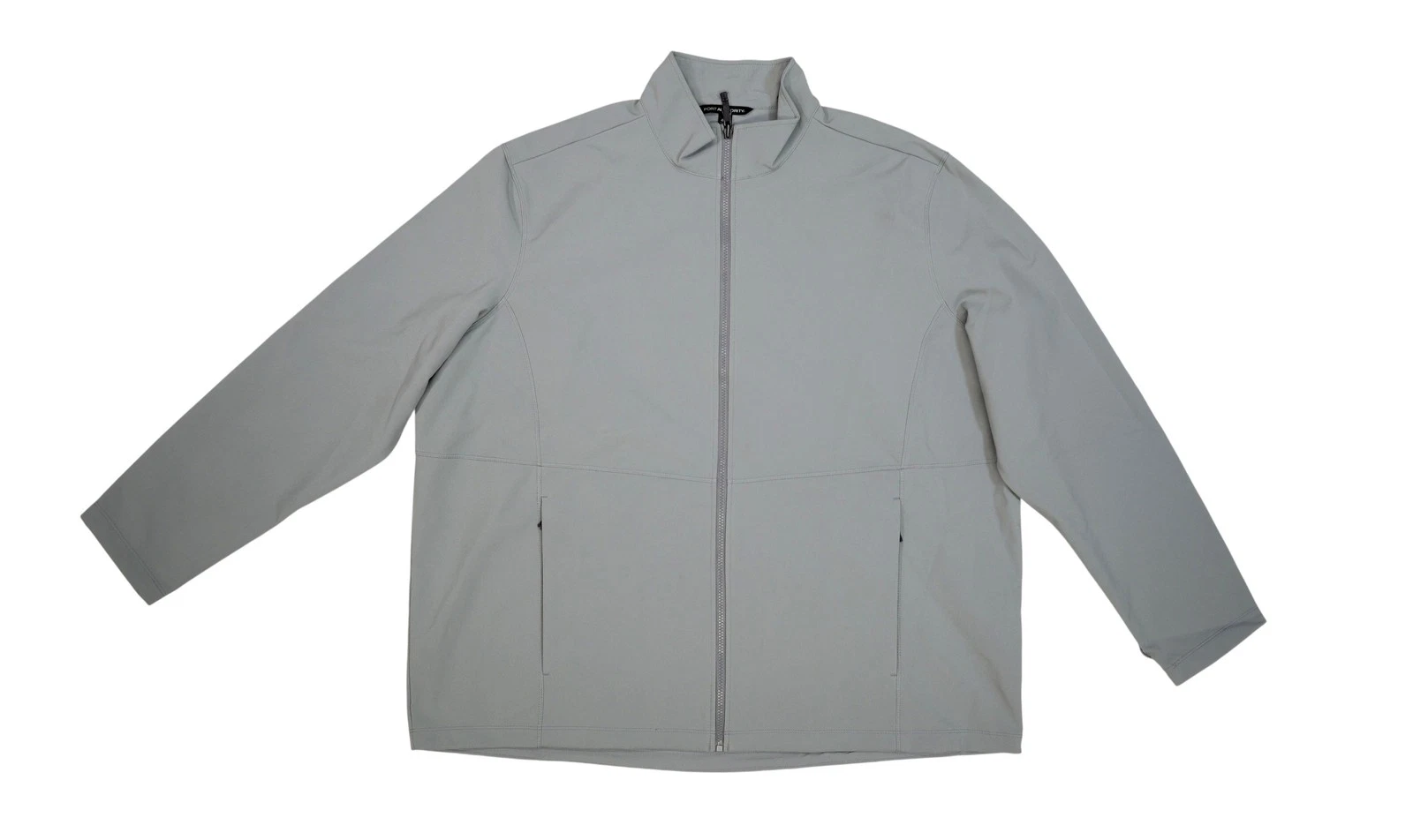 Port Authority Softshell Jacket Mens 4XL Gray Full Zip Stretch Lined Lightweight