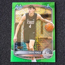 Topps 2025 Bowman Chrome Green Mojo Refractor Rookie Davis Fogle Gonzaga BCP-47…
