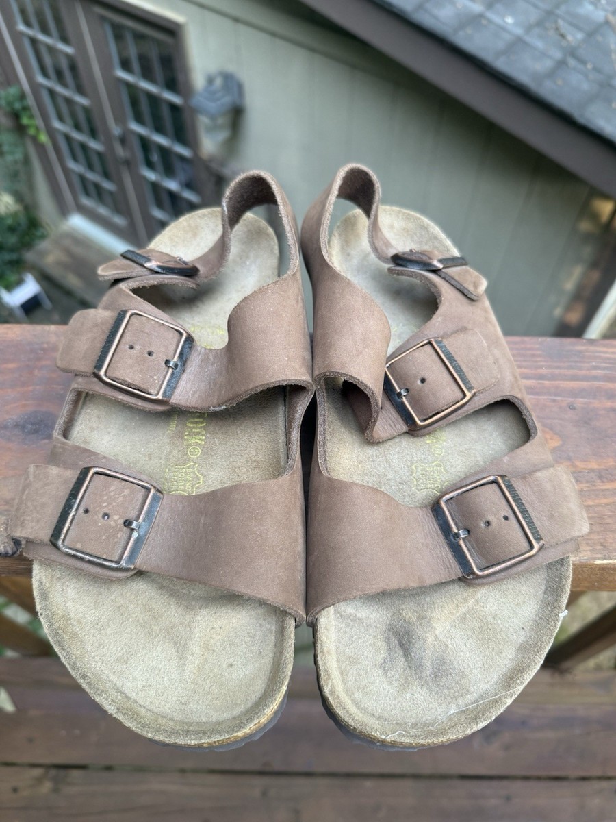 BIRKENSTOCK  Milano Cocoa Nubuck Leather Sandals Size 45, Use 12 BIRKENSTOCK Milano Cocoa Nubuck Leather Sandals Size 45, Use  main image 4