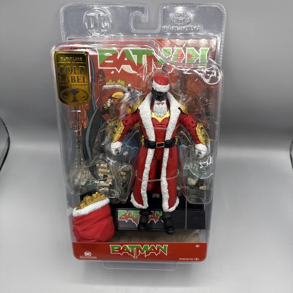 Juguetes Batman McFarlane DC Multiverse BAT SANTA Variante Roja Etiqueta Dorada Foto 2 de 4