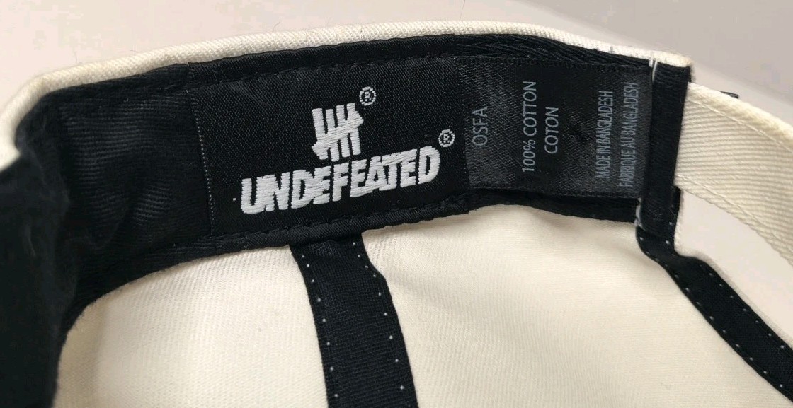 RARE Undefeated Escobar Strapback Cap Hat - White - image 6
