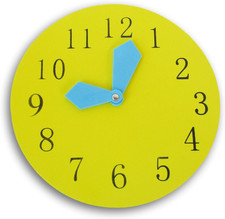 Foam Analog Clock - Teach Time with Movable Hands - 9 Inches Diameter