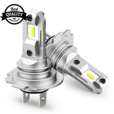 1/2SET H7 LED High/Low Beam Bulbs Conversion Kit Super Bright 6000K Plug&Play