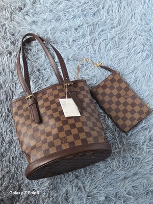 Louis Vuitton Damier Ebene ''Mare'' Bucket Tote - Vintage Limited Edition + Pouch