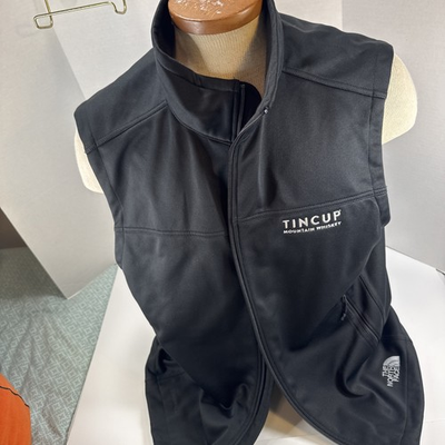 #ad The North Face Mens Black Full Zip Soft Shell Vest Tin Cup Mountain Whiskey L $17.99