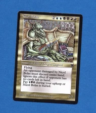 Nicol Bolas Legends Black Border MTG Unplayed Unused With Light Wear Read