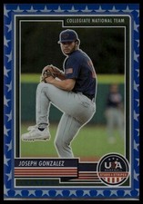 2023 Panini Stars & Stripes USA Baseball #68 Joseph Gonzalez Blue #/75 SN