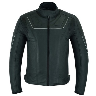 Men s Premium Cowhide Leather Motorcycle Jacket Removable Liner, CE Armor