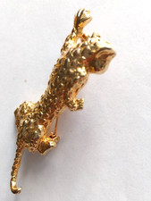 ANCENNE Broche panthère dorée - Etsy France