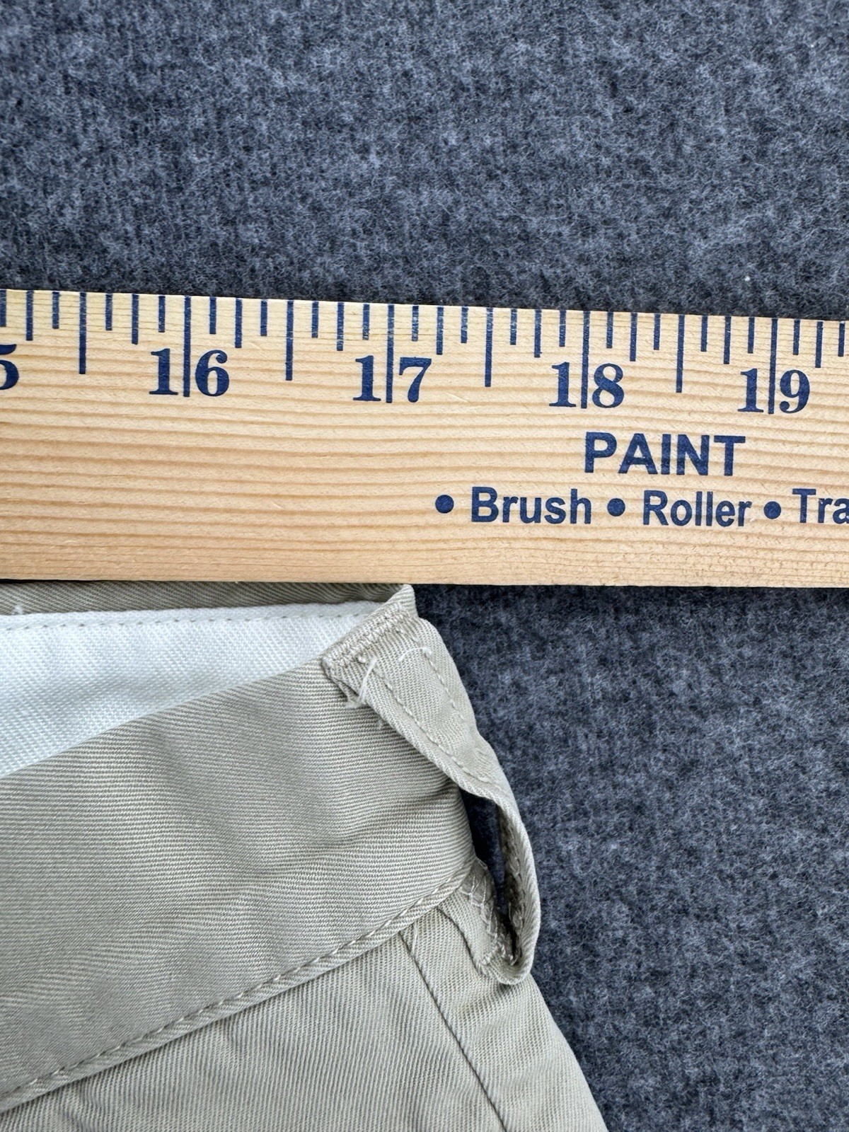 Polo Ralph Lauren Hammond Pants Mens Tag Sz 36X32 (34x32) Khaki Pleated Cuffed thumbnail 5