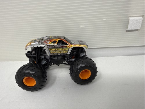 Monster Jam Maximum Destruction Max D 1:64 Monster Truck Orange Rims | eBay