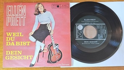 ELLEN PRETT ''Weil du da bist / Dein Gesicht'' 1960er Schlager 7'' PS 45 Metronome