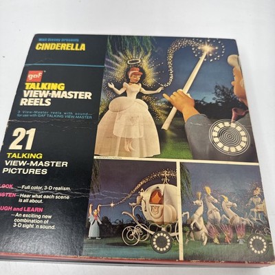 Vintage gaf Talking View-Master Reels Cinderella・3 Reels  Walt Disney