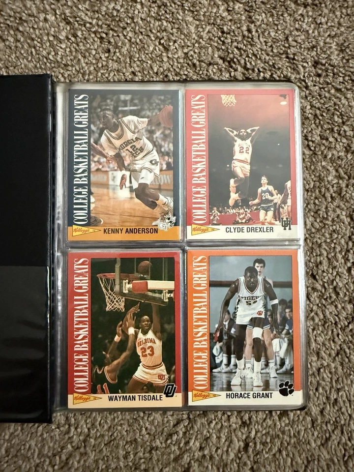 1992 年 Kelloggs 篮球学院 Greats 集换卡全套 33 张带粘合剂 — 第 2/4 张图片