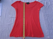 Cynthia Rowley Pink Short-Sleeve Top Size S Pre-Owned