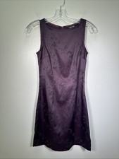 VTG My Michelle Mini Dress 3/4 Purple Glitter Fitted Fairycore Whimsigoth Formal