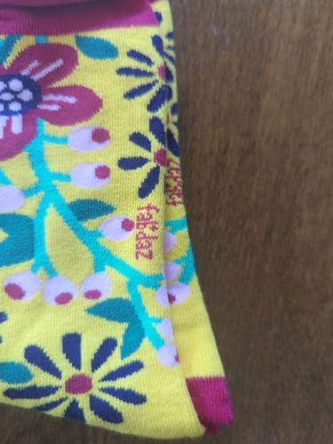 Fabdaz Women's Socks For Sizes 5-10 "Y'all Need Jesus" Yellow Flowery Nip - Picture 5 of 8
