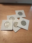 (5) 1940's Washington Quarters 90% Silver Content Circulated