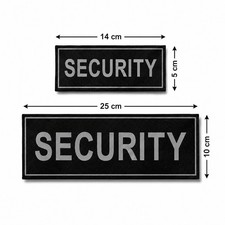 Reflective Hook-and-Loop Patches (High-Visibility Patches) Black Security