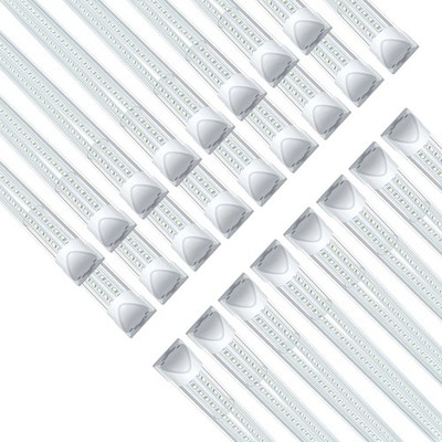 25Pack 4' Led Shop Light Fixture 50W 4FT Integrated Led Tube Light Bulbs 6500K