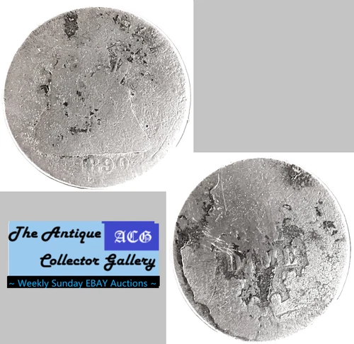 1890 S Silver US San Francisco Mint Seated Liberty Dime🪙Type 4🪙Dented