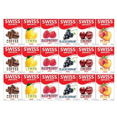 Swiss Imports Sugar Free Bonbons Hard Candy Drops, Variety Pack of Cherry, Co...