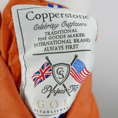 Copperstone Mens Stretch Button Down Solid Orange Shirt Size XXL - Bild 10 von 12